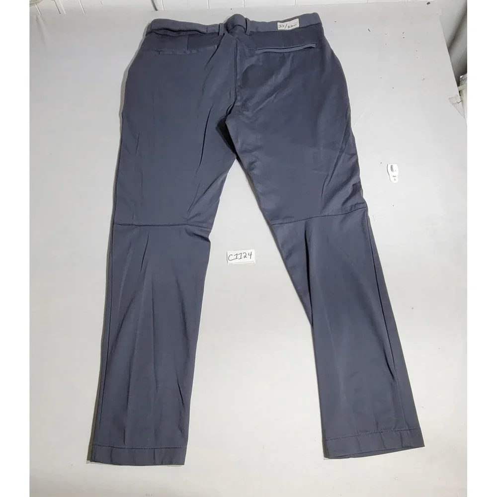 Banana Republic Slim Fit Tech Pants Mens 33x32 Slate Blue Stretch Chino